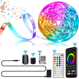 Ledagic Smart WiFi Led Lights for Bedroom 60ft 540Leds Led Strip Lights Music Sync Color Changing with Remote App Control, Led Lights Work with Alexa and Google Assistant, Led Light Strip Room Decor