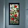 IVN Stained Glass Window Film 17.7x39.3 inch Red Roses Window