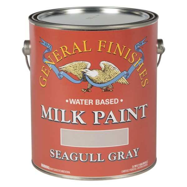 General Finishes Water Based Milk Paint, 1 Gallon, Seagull Gray
