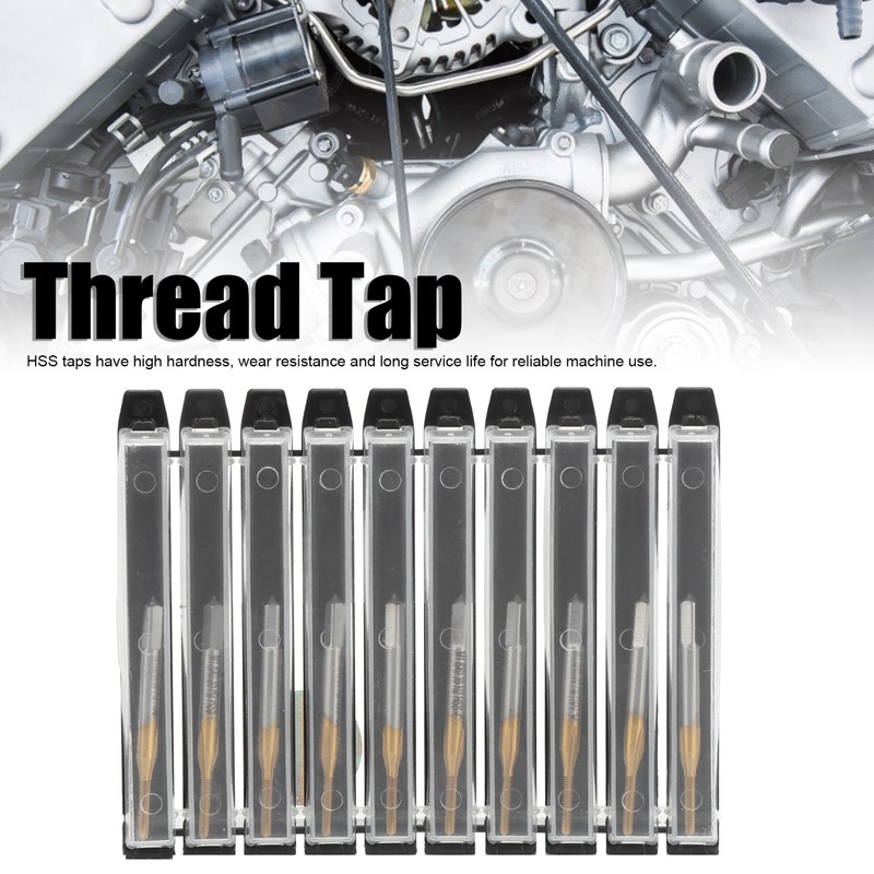10pcs Coating Thread Tap HSS High Hardness Machine Tapping Thread