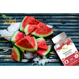 Ved Multivitamin Gums, MV Chews Watermelon Flavour, Raw Unfiltered Multivitamin Gummies, Vegetarian Vegan Supplements for Men and Women - 60 Chews, 30 Day Supply
