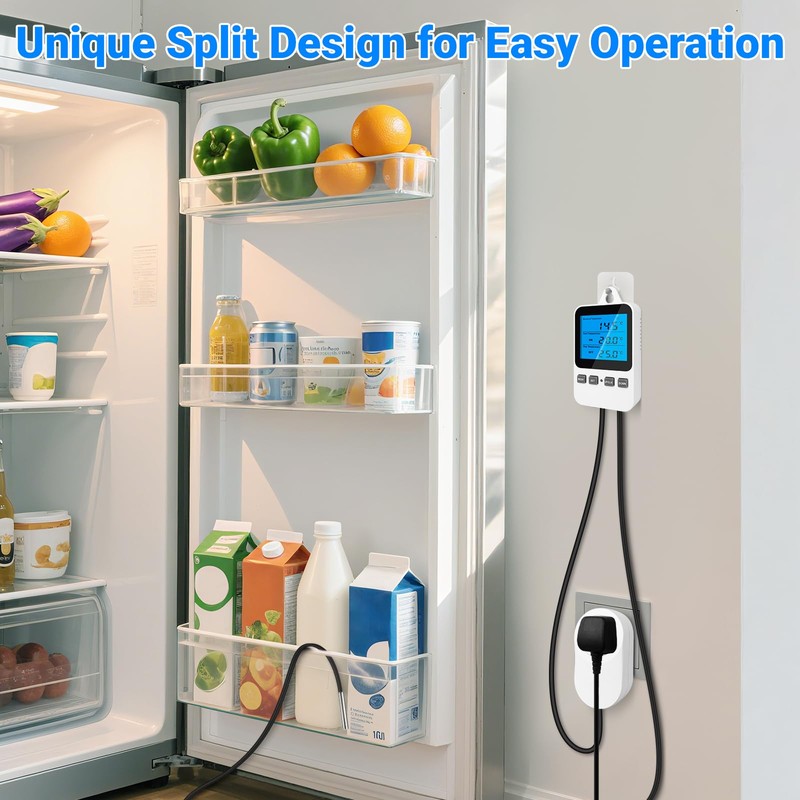 Temperature Controlled Outlet Thermostat Plug 120V Heating Cooling Control Timer