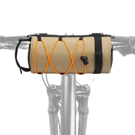 SUIKIHUM Bike Handlebar Bag, 2.5L Front Bicycle Storage Convertible Waterproof w/Shoulder Strap for Road Mountain Bikes Cycling, Brown