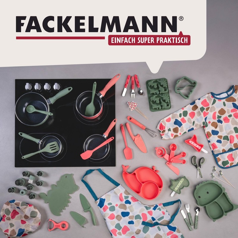 Fackelmann Set Posate Bambini 3 Pezzi – Forchetta, Cucchiaio e