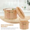 HOLIDYOYO 1 Set of Wooden Rice Bucket, Wooden Sushi Rice