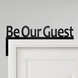 Natrlart Be Our Guest Sign Welcoming Wall Art for Guest Bedroom Decor Door Corner Decor, and Door Topper (Left)