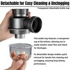 1-1/2"×1-1/2" Clear Removable Bottle Trap, P-Trap Replacement, Easy Cleaning, for