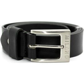 Milano Mens Full Grain Leather Belt - 1.5" (40mm) - Black Brown # ML-2920 - Black, XXL