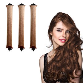 3 Stück Hitzefreier Lockenwickler, Lockenwickler über Nacht Heatless Curls Band hitzefreier Lockenstab für alle Haartypen, Lockenwickler zum Ausschlafen, hitzefreie Locken über Nacht