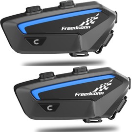 FreedConn FX Bike, Bluetooth 5.0, Income Bike, Up to 10 Simultaneous Calls, Maximum Talk Distance of 668.4 ft (2,000 m), Helmet Speaker, Compatible Music Sharing, Motorcycle, Earphones, Audio Command