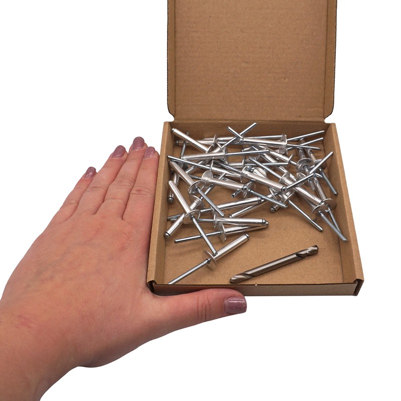 SKIR'CO (Pack of 30) Large Flange Aluminium Blind Rivets 5.0