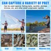 Windyun 3 Pcs Fishing Cast Net with Heavy Duty Sinker