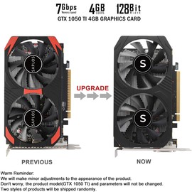 SAPLOS GTX 1050 Graphics Card for PC, 4GB GDDR5 128-bit, HDMI DisplayPort DVI-D, Computer GPU, Gaming Video Card, Low Profile, PCI Express x16, DirectX 12