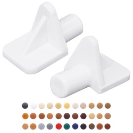 SKIR'CO (Pack of 200) Shelf Support Brackets 5mm Plastic Shelf Support Pins Shelf Brackets (200, White (S1)