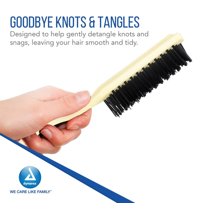 Dynarex 4881 Adult Hair Brush, Ivory, Box of 24
