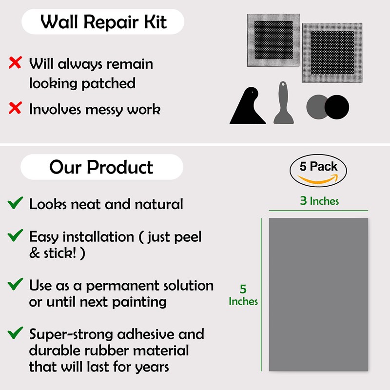 Rubber Bond Self-Adhesive Rubber Wall Outlet Cover Plate 5 Pack