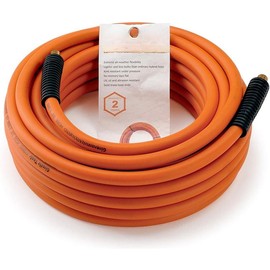 Hybrid Air Hose, 3/8 inch x 50 ft, 1/4 in. MNPT Fittings, 300 PSI Heavy Duty, Lightweight Air Compressor Hose - Color: 3/8'' (inches)x6'(feet)