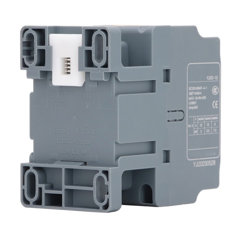 AC Contactor NC 12A Universal Rail Mount Silver Contact Low