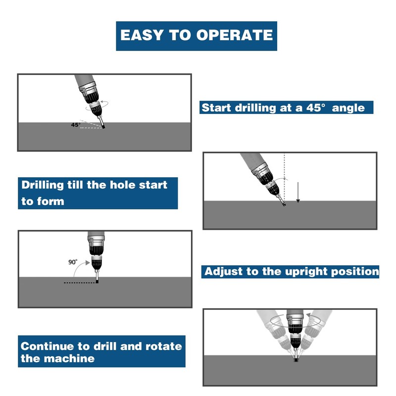 10pcs Masonry Diamond Drill Bits,BeQell 1/4"-1/2" Concrete Diamond Hole Saw