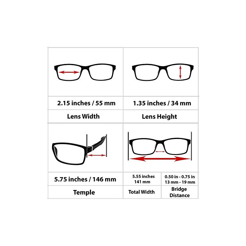 TruVision Readers Computer Reading Glasses 9601-2-White-1.25
