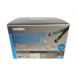 Pro Plug Kit for PVC Trim - Royal Smooth Trim - 50 Linear feet with 2-3/4 Epoxy Coated Steel Screws