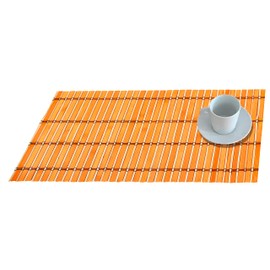 American Placemat Placemat Bamboo Wood 30 x 40 cm Orange/Beige