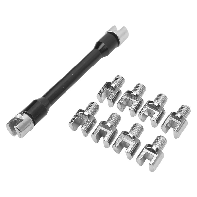 Motorcycle Spoke Wrench Set Spoke Spanner Kit with 10 Interchangeable