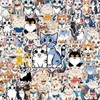 Cute Cartoon Cat Stickers for Kids: 100Pcs 2 Styles Kawaii