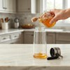 Pethiy Honey Dispenser,21 oz Glass Honey Pot Syrup Dispenser with