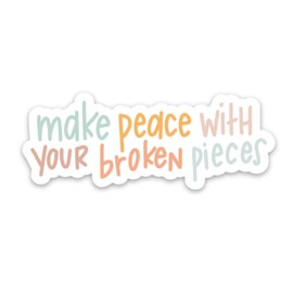 Swaygirls refrigerator magnets | Cute fridge magnets | Make peace with your broken pieces refrigerator magnet | Inspirational quotes