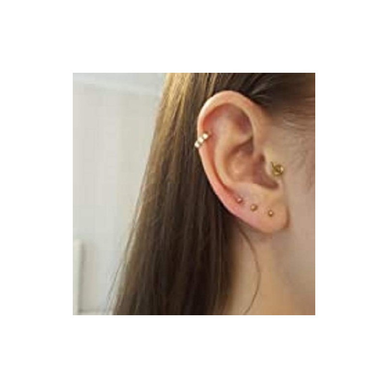 Gold Mini Dot Stud Small Delicate Earrings in Gold Colours