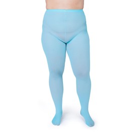 Silky Toes Womens Plus Size Opaque Microfiber Casual Tights Lt Blue 3/4 1pk
