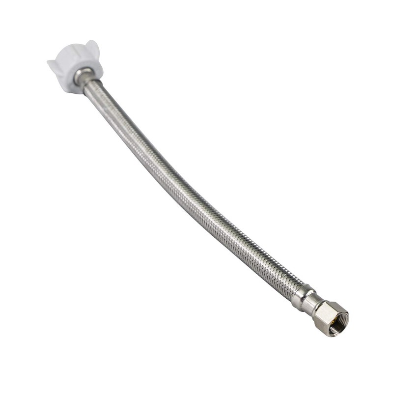 HIGHCRAFT 12 Inch Flexible Toilet Water Supply Line Braided Stainless