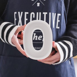 Coffeezone Ceramic Small Letter Candy Dishes Small Nuts Plates, Party Table Decor (Letter O)