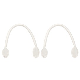 sourcing map 2Pcs PU Leather Bag Handle, 16.34" Handbag Straps 1.22" Wide Sew on Bag Handle Replacement Shoulder Bag Strap for DIY Bag Making Wallet Handbag Repair Replacement, White