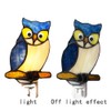 HUIMIEJU Colored Glass Owl Night Light, Children's Room Animal Night