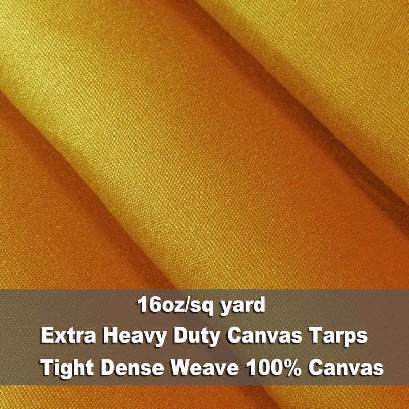 Small Heavy Duty Canvas Tarp 4x6 Feet 16oz Water-Resistant Canvas