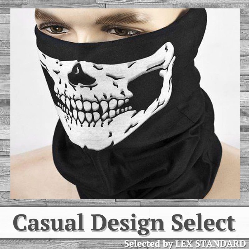Rex Standard MK007 Men's Neck Warmer, Face Guard, Skull, UV
