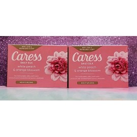 Caress 2 Caress Daily Silk White Peach & Orange Blossom Beauty Bars 3.75 oz