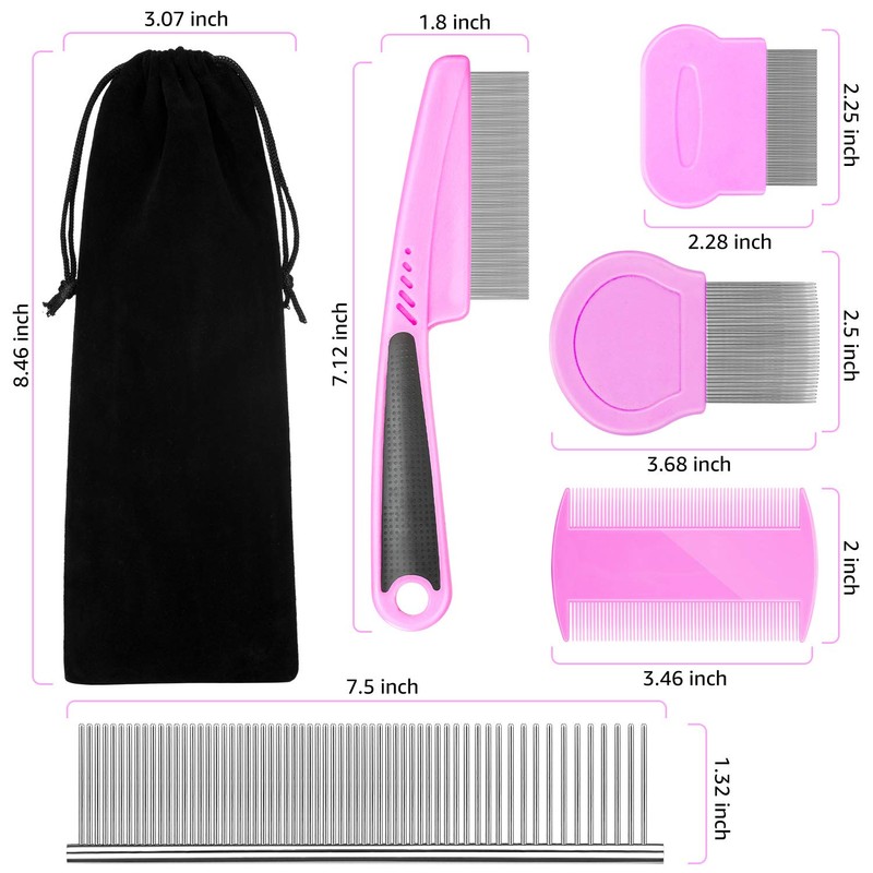 Flea Comb For Dogs & Cats Pet Comb Grooming Set