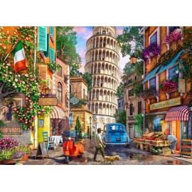 Vermont Christmas Company Streets of Pisa Jigsaw Puzzle 1000 Piece