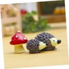MERRYHAPY 2sets Miniature Hedgehog Figurines Resin Flowerpot Decors Unique Garden