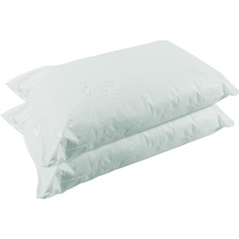COMFORTNIGHTS, Light Green tint Waterproof and Wipe clean Pillow Protector, pair.