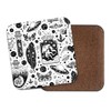 Witchcraft Square Coaster - Pattern Stars Witch Coven Magical Ritual