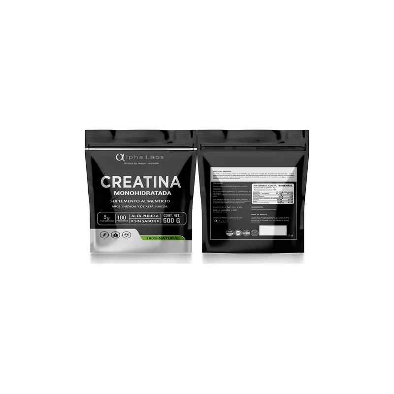 Alpha Labs Creatina Monohidratada 500g Micronizada Alta Pure