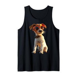 Jack Russell Terrier Dog with Sunglasses Cute Jack Russells Tank Top