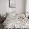 Simple&Opulence 100% Linen Duvet Cover Set with Embroidery Washed -