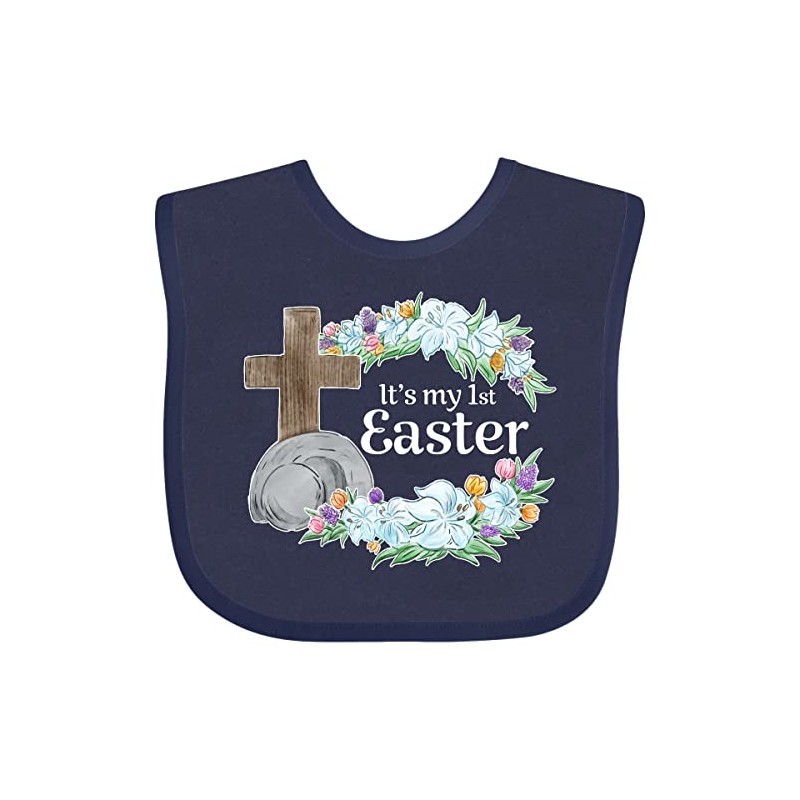 inktastic It's My 1st Easter with Cross and Flowers Baby