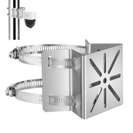 Tonton Pole Mount Bracket Compatible with Eufy Security SoloCam S340, SoloCam E30, and Eufy 4G LTE Cam S330, Adjustable Weatherproof Camera Mount for Solar Security Camera (1-Pack, White)