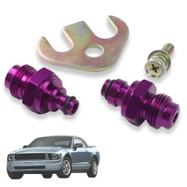 Power Steering Rack -6 AN Conversion Fittings Compatible with S197 Ford Mustang 05-14 v6 v8 3.7L 4.0L 4.6L 5.0L, for 00-11 Ford Focus racks, for 03-11 Panther Chassis vehicles